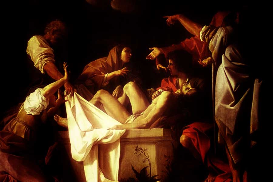 Ponen a Jesús en una tumba