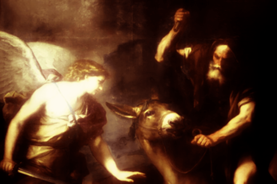 El ángel y el asna de Balaam